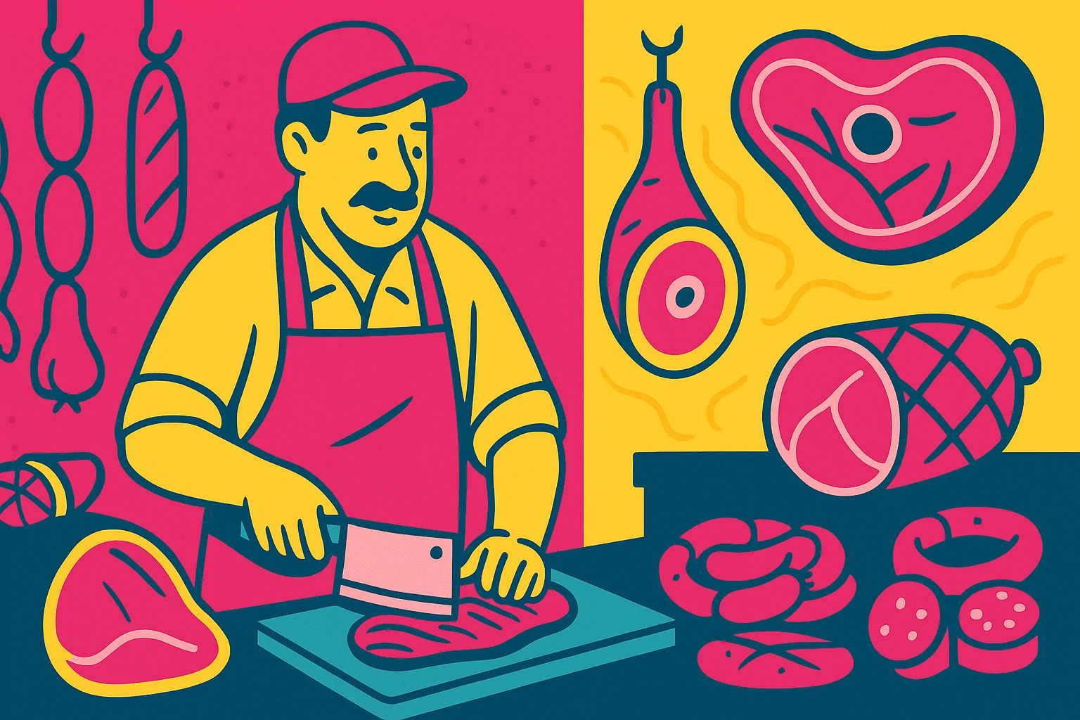 Illustration pour la base email 808 Boucheries / Charcuteries dans la région Centre-Val de Loire