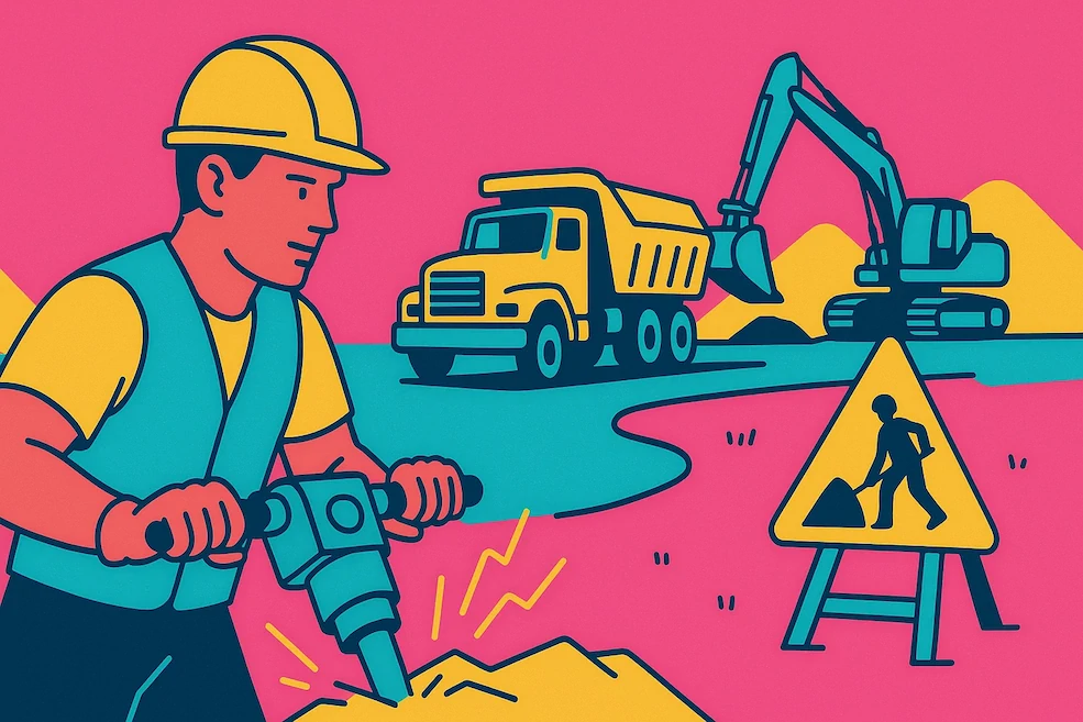 Illustration pour la base email 6420 Entreprise de travaux publics en France